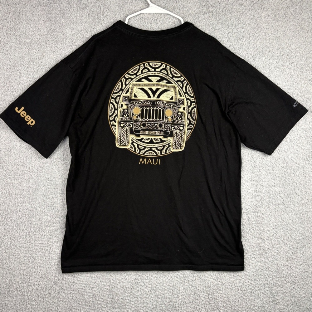 Crazy Shirts Shirt Mens XL Black Maui Tribal Graphic Off Road Jeep Short Sleeve